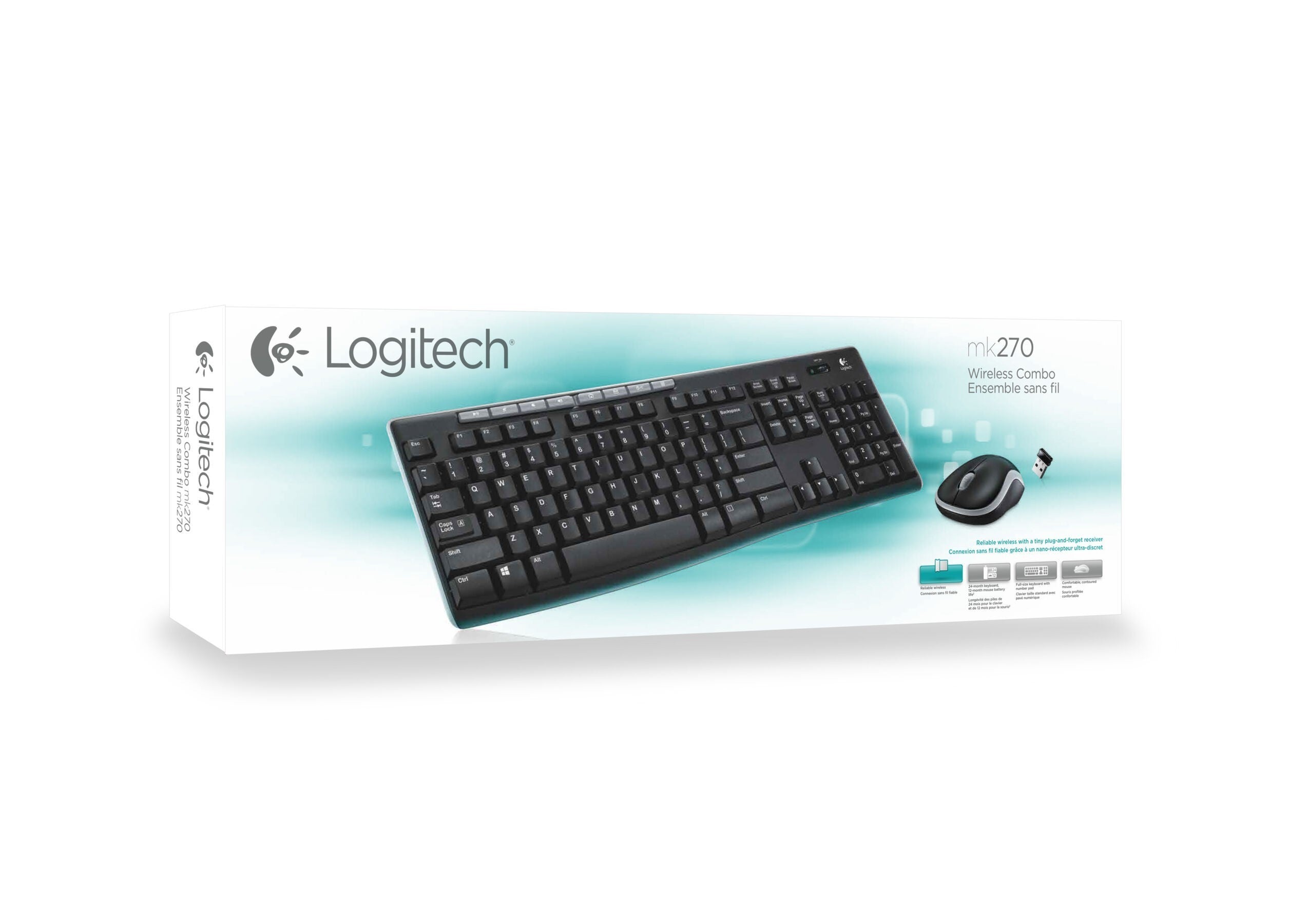 Keyboard & Mouse Logitech Wireless Combo MK270 black (DE) (920-004511)