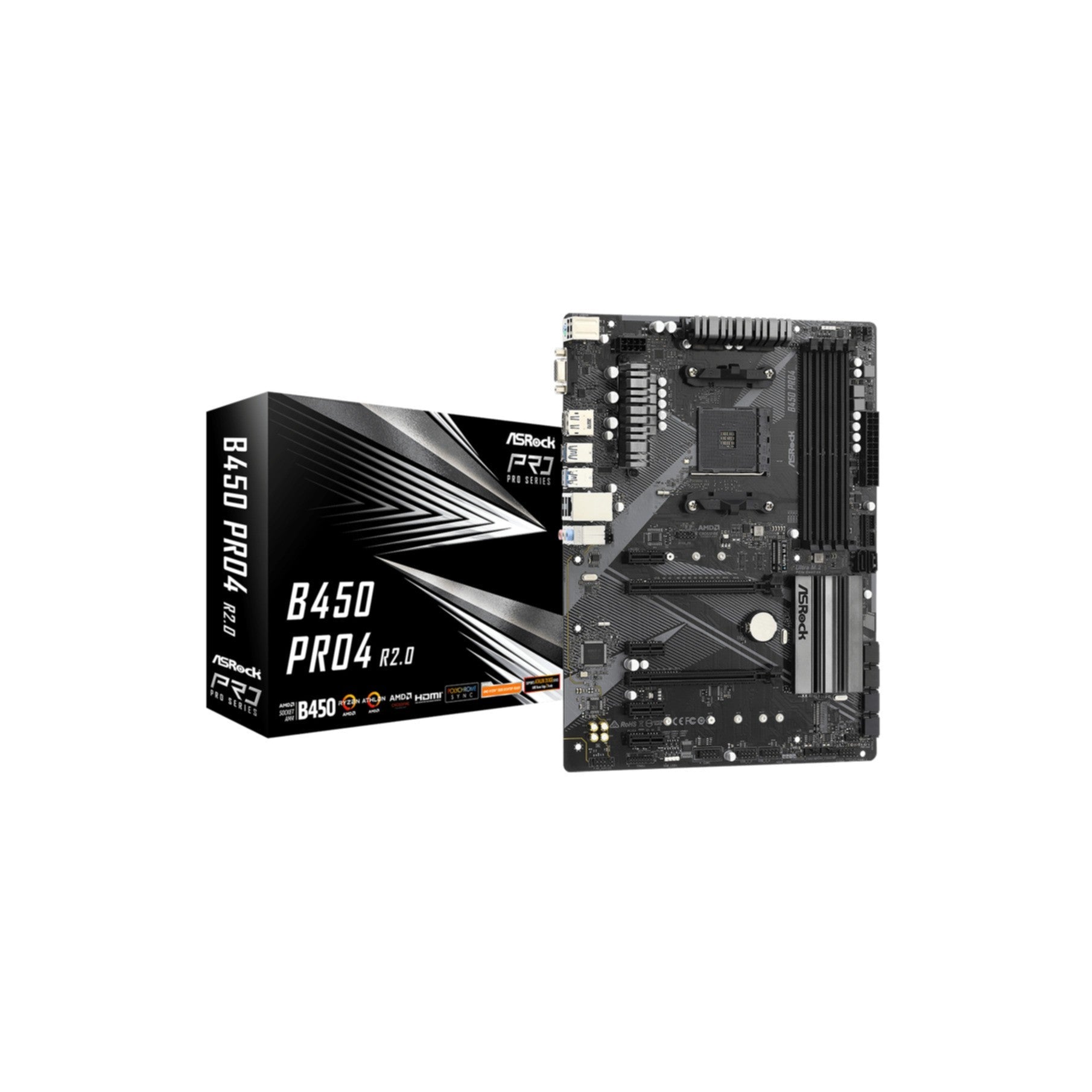 ASROCK B450 PRO4 R2.0 (AM4) (D)