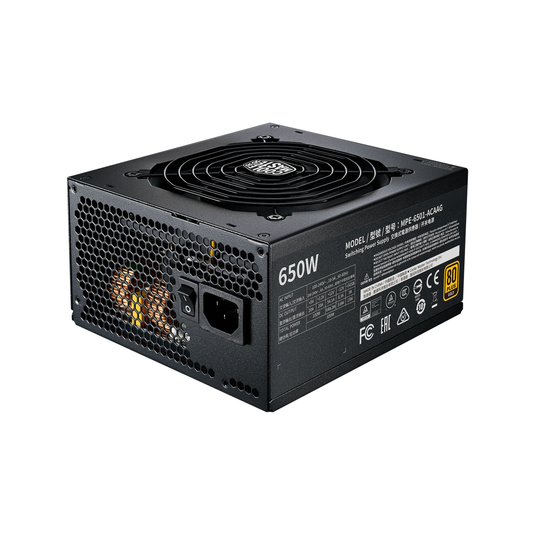 PC- Netzteil Cooler Master MWE Gold V3 650W MPE-6501-ACABW-3BEU