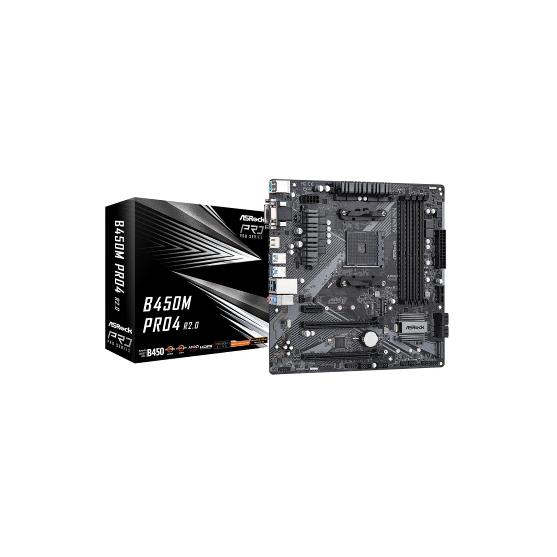 ASROCK B450M PRO4 R2.0(AM4) (D)