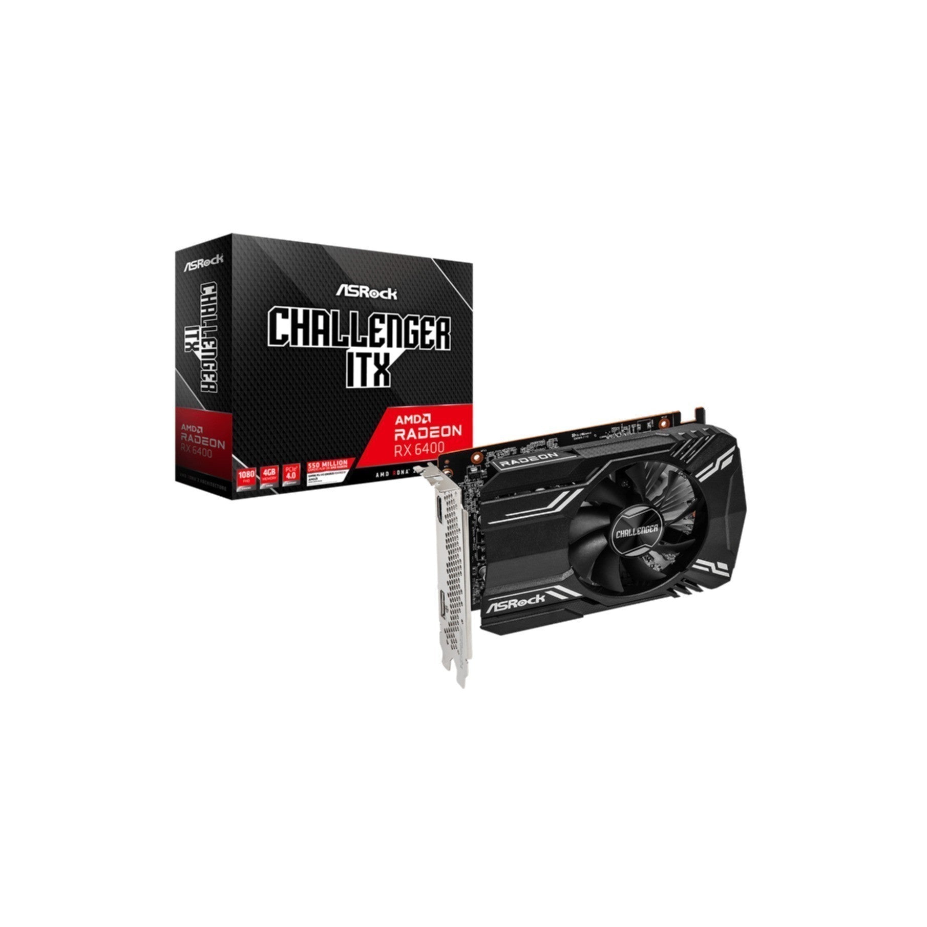 VGA ASRock Radeon RX 6400 4GB Challenger ITX