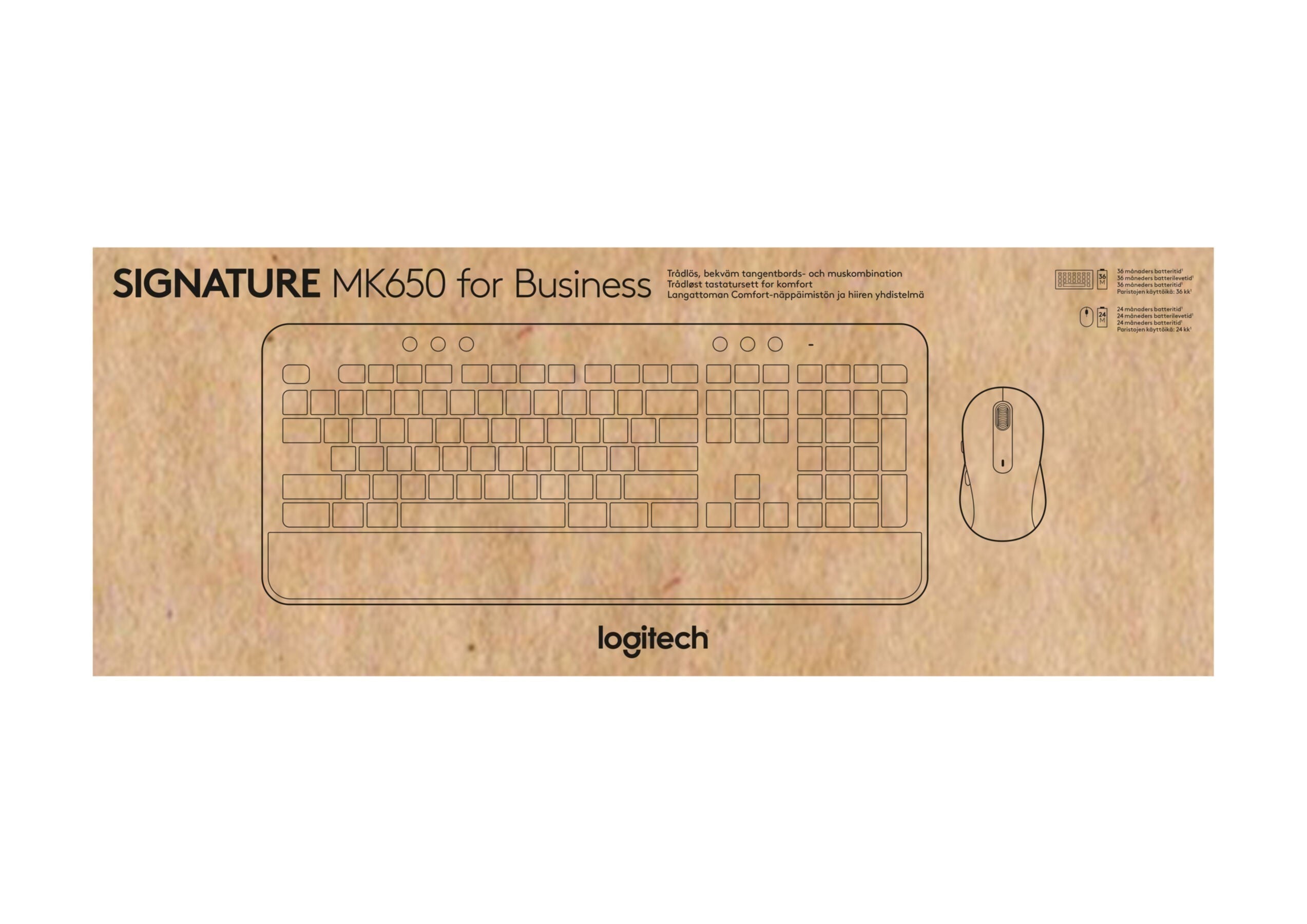 B-Keyboard & Mouse Logitech Wireless Combo MK650 white (DE) (920-011022)