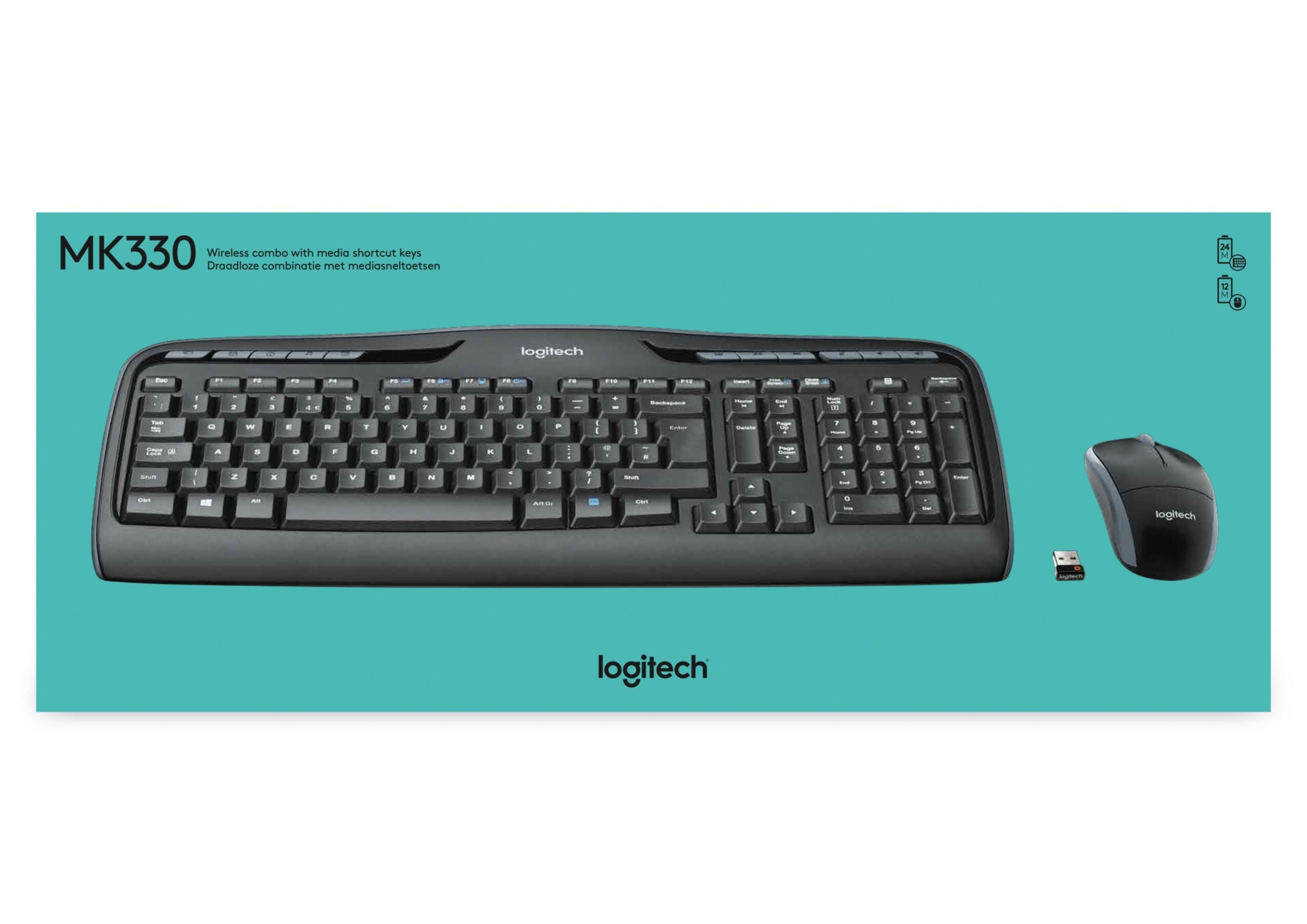Keyboard & Mouse Logitech Wireless Combo MK330 black (US) (920-003989)