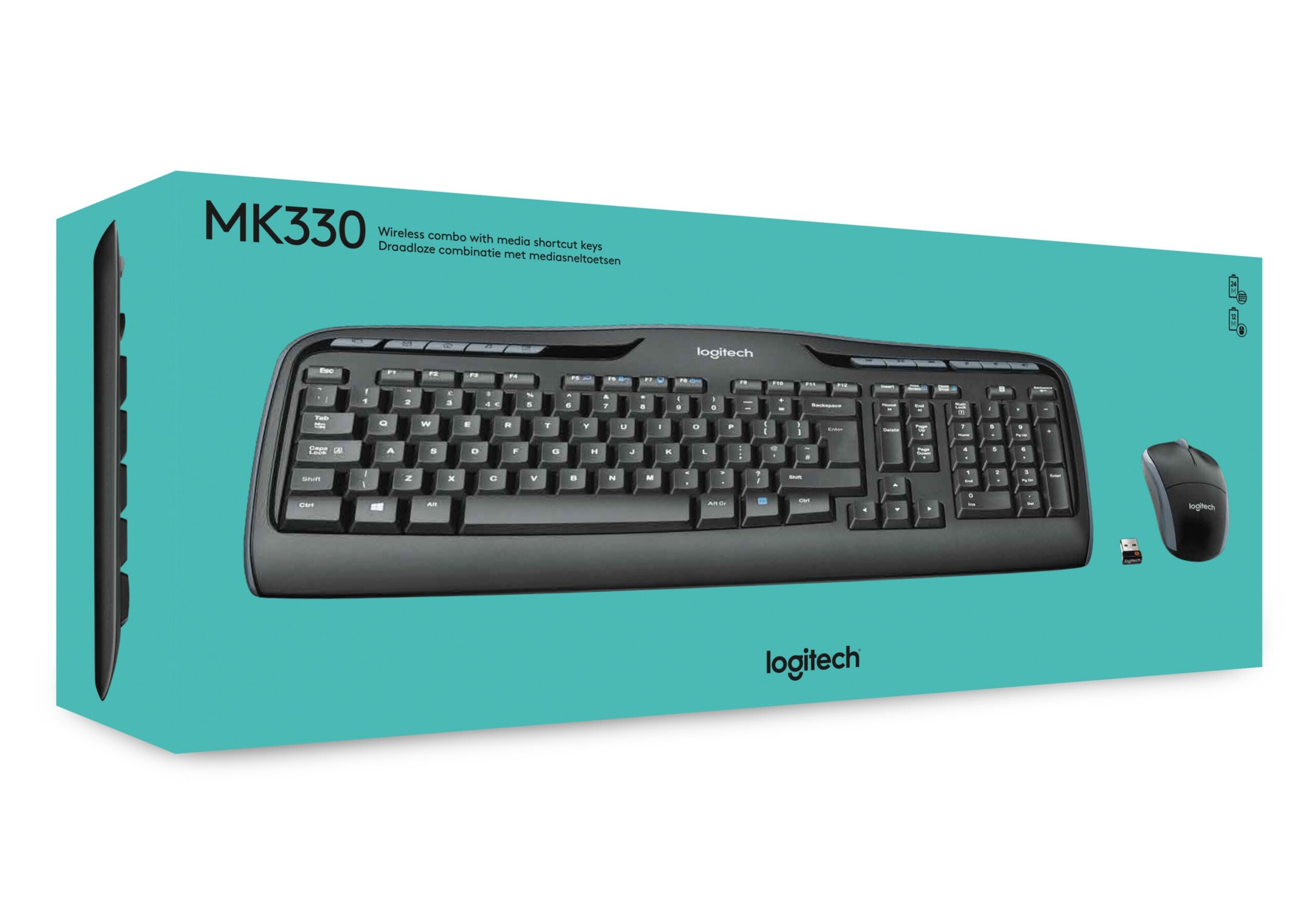 Keyboard & Mouse Logitech Wireless Combo MK330 black (US) (920-003989)