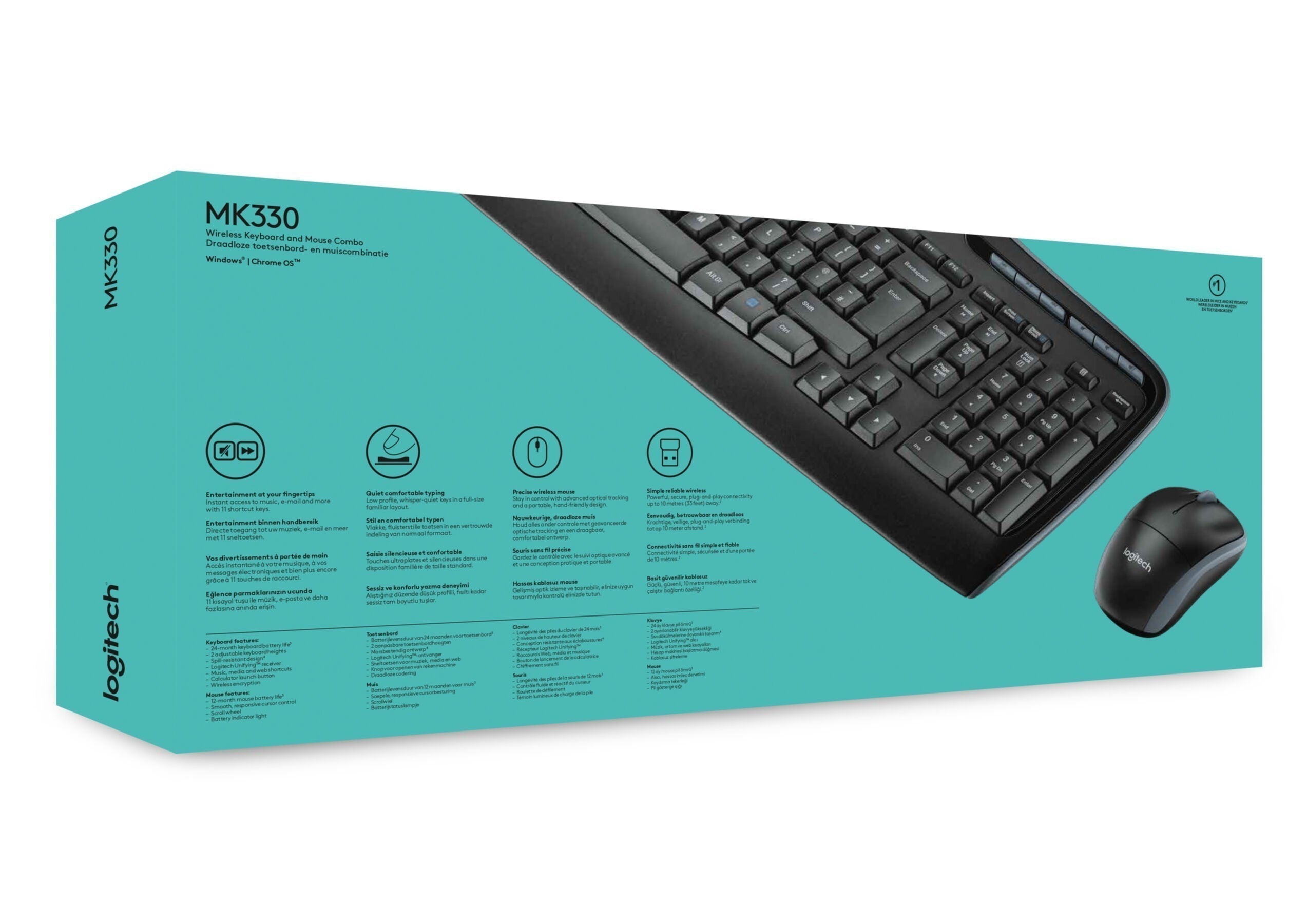 Keyboard & Mouse Logitech Wireless Combo MK330 black (US) (920-003989)