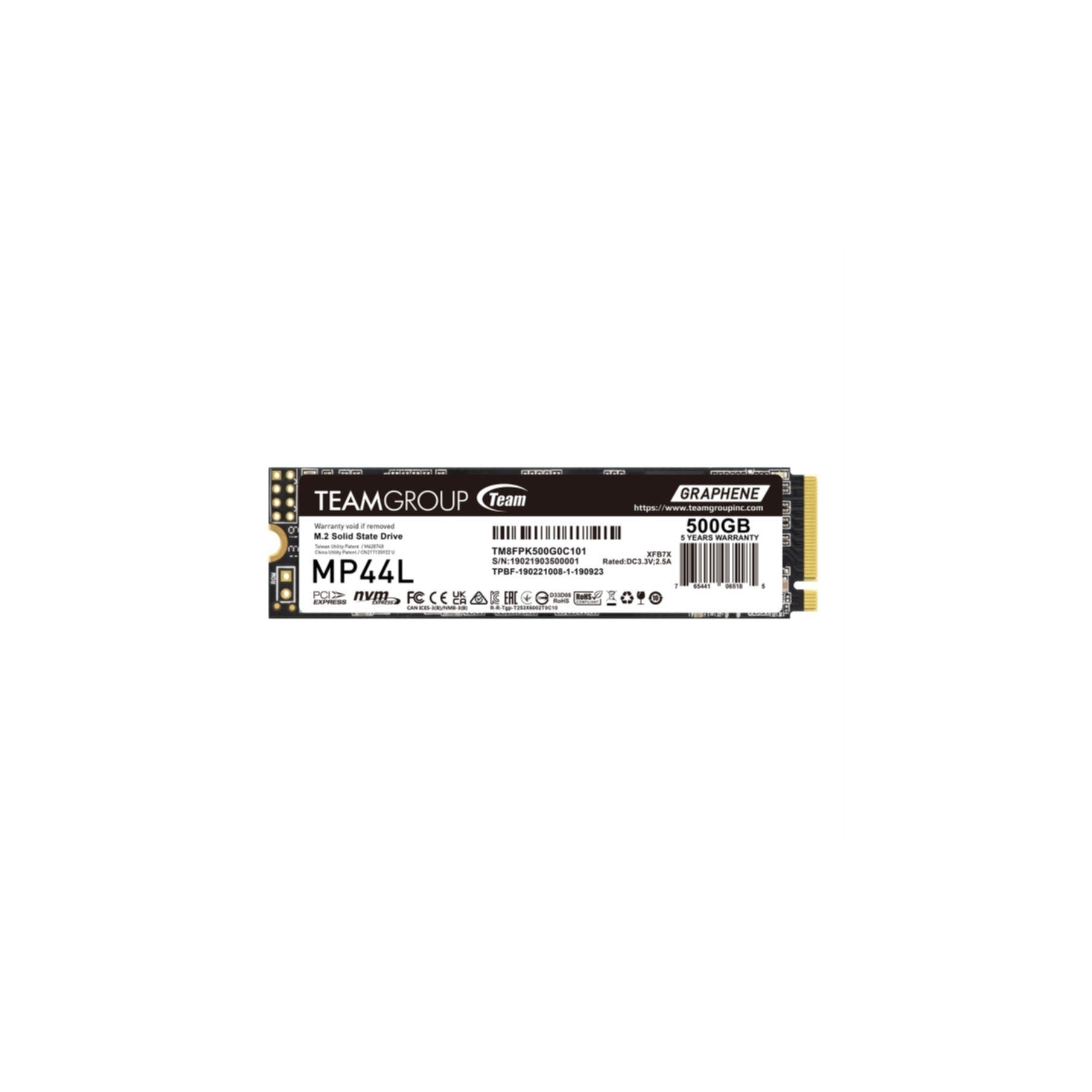 SSD Teamgroup 500GB MP44L TM8FPK500G0C101 PCIe M.2  PCIe 4.0 x4 NVME