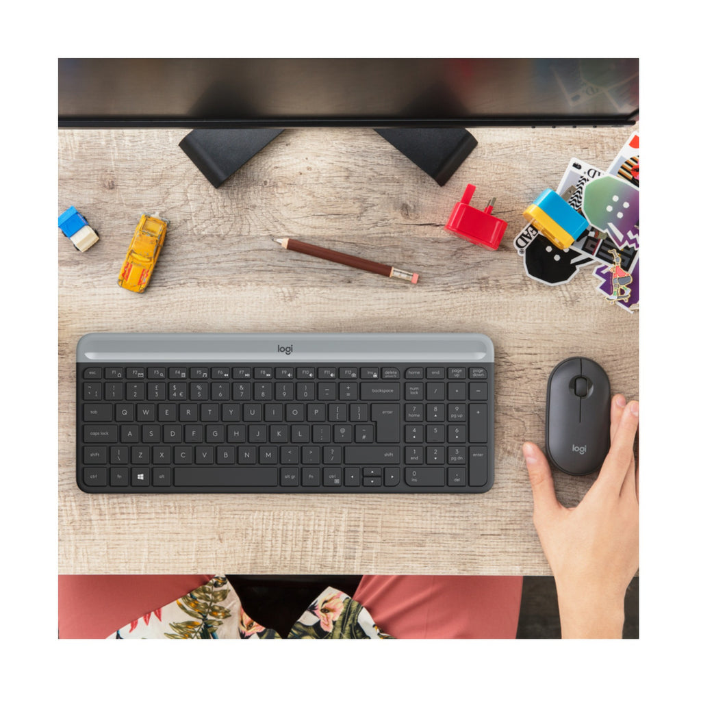 B-Keyboard & Mouse Logitech Wireless Combo MK470 slim black (US) (920-009204)