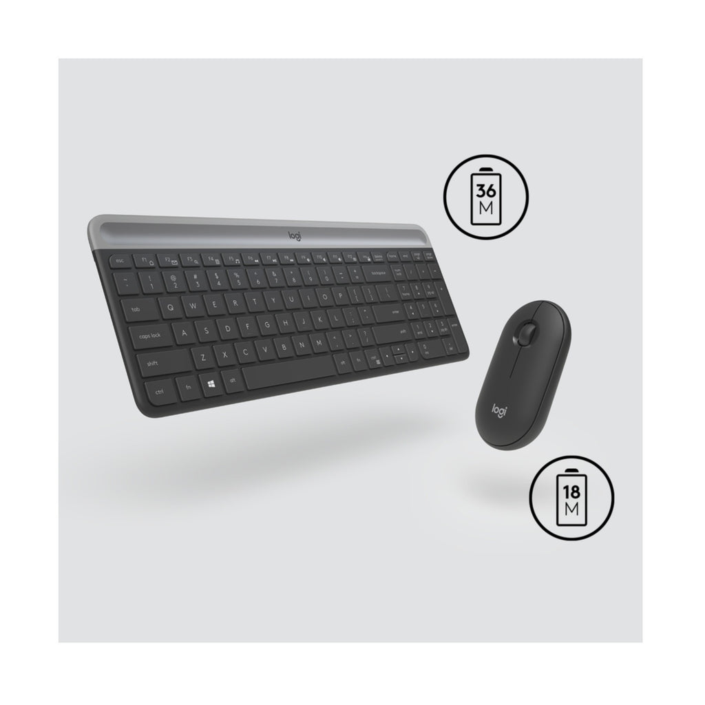 B-Keyboard & Mouse Logitech Wireless Combo MK470 slim black (US) (920-009204)