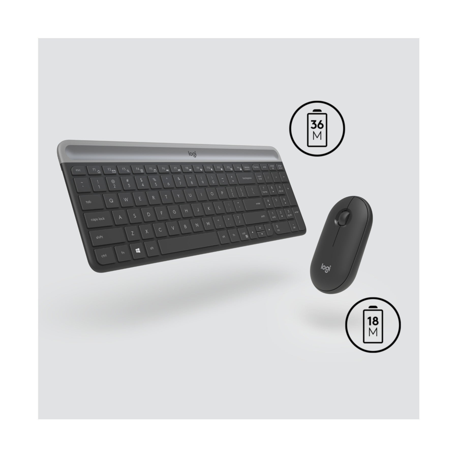B-Keyboard & Mouse Logitech Wireless Combo MK470 slim black (US) (920-009204)
