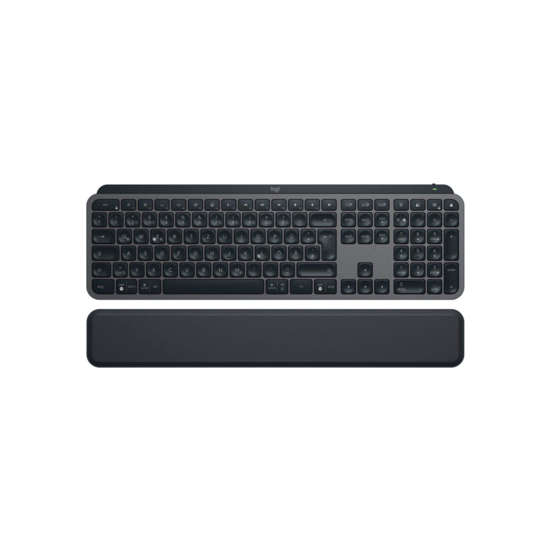 Keyboard Logitech MX Keys S + MX Palm Rest Wireless Graphit (DE) (920-011567)
