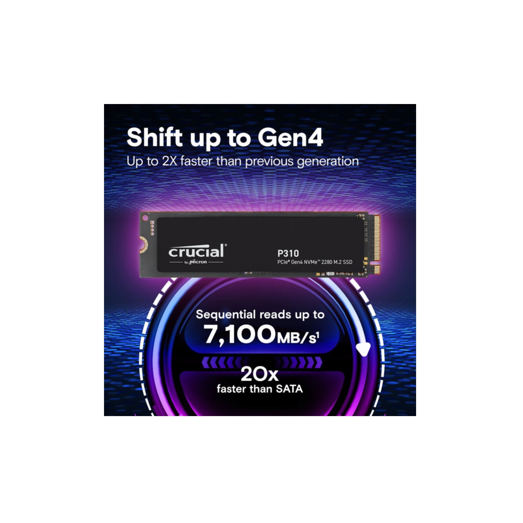 SSD Crucial 1TB P310 CT1000P310SSD8 PCIe M.2 NVME PCIe 4.0 x4