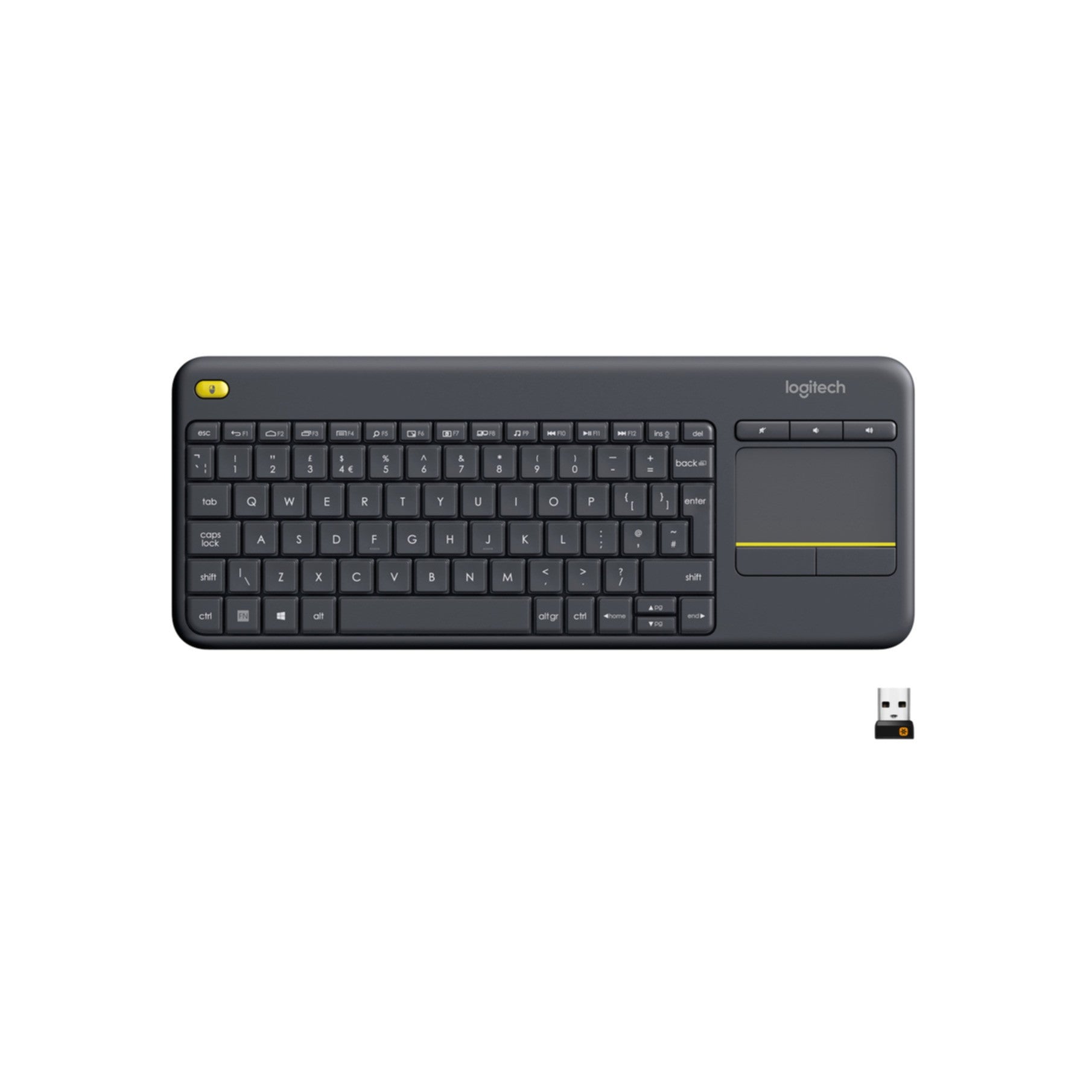 Keyboard Logitech K400 mini wireless black (US) (920-007145)