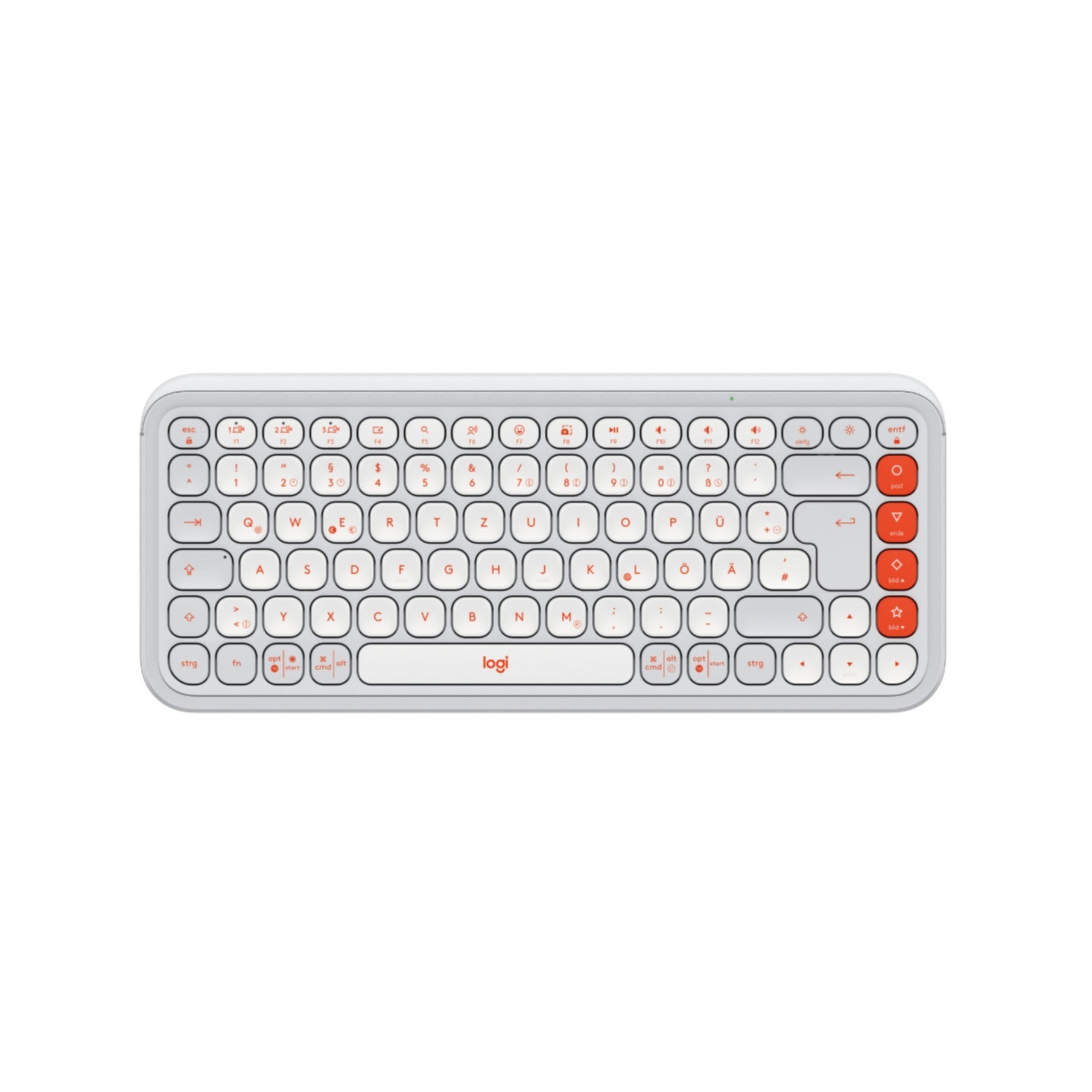 Keyboard Logitech POP Icon Keys Wireless White (DE) (920-013060)