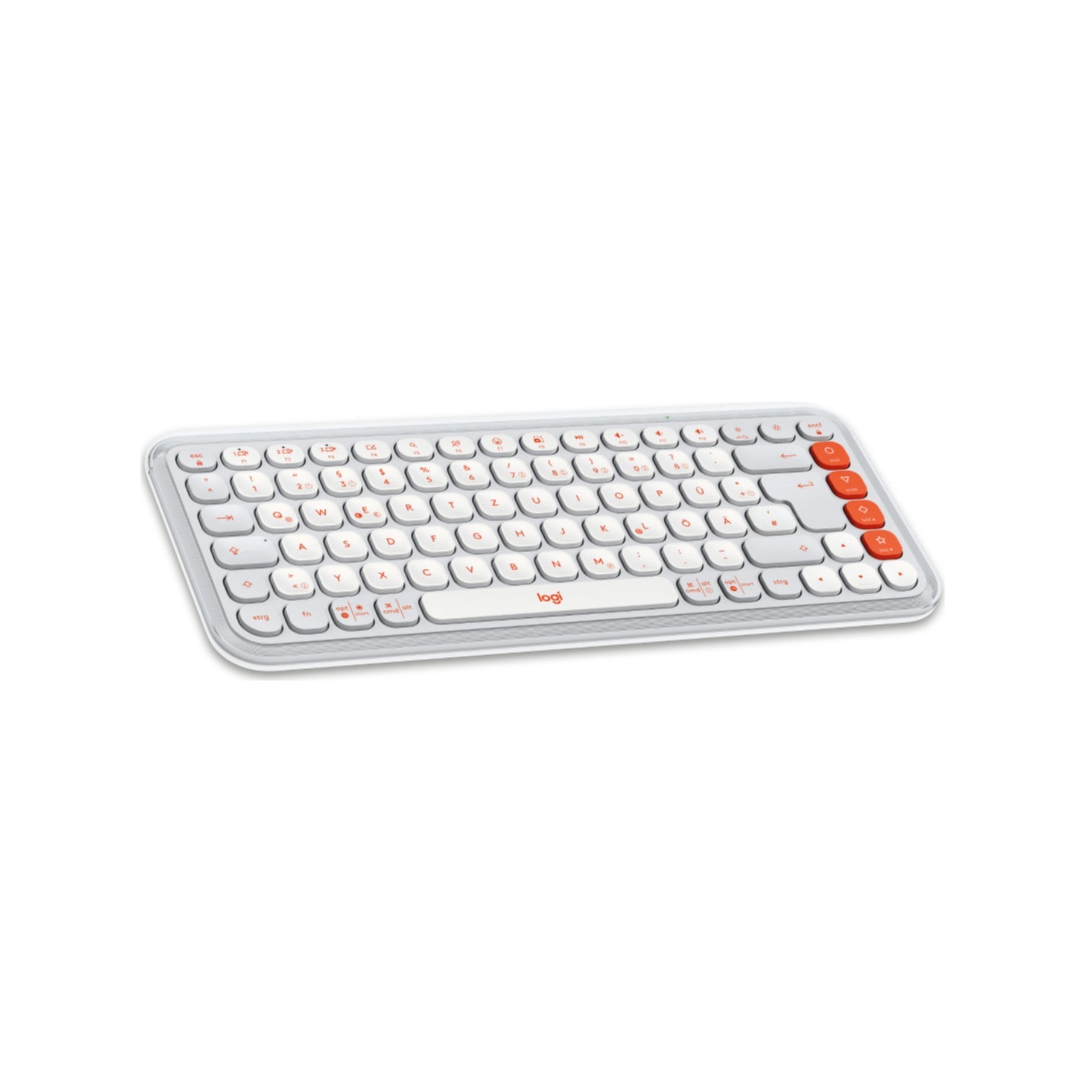 Keyboard Logitech POP Icon Keys Wireless White (DE) (920-013060)