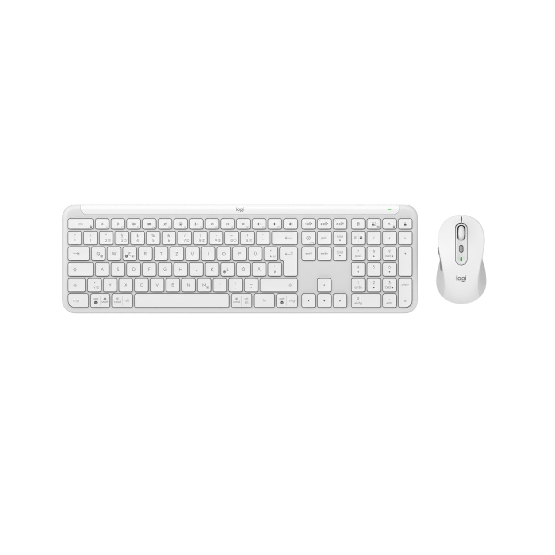Keyboard & Mouse Logitech Wireless Combo MK950 slim white (DE) (920-012484)
