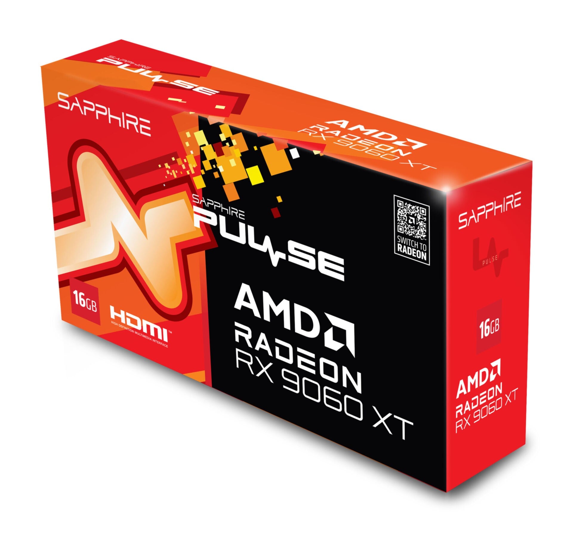 VGA SAPPHIRE PULSE Radeon RX 9060 XT 16GB Gaming OC  (UEFI)