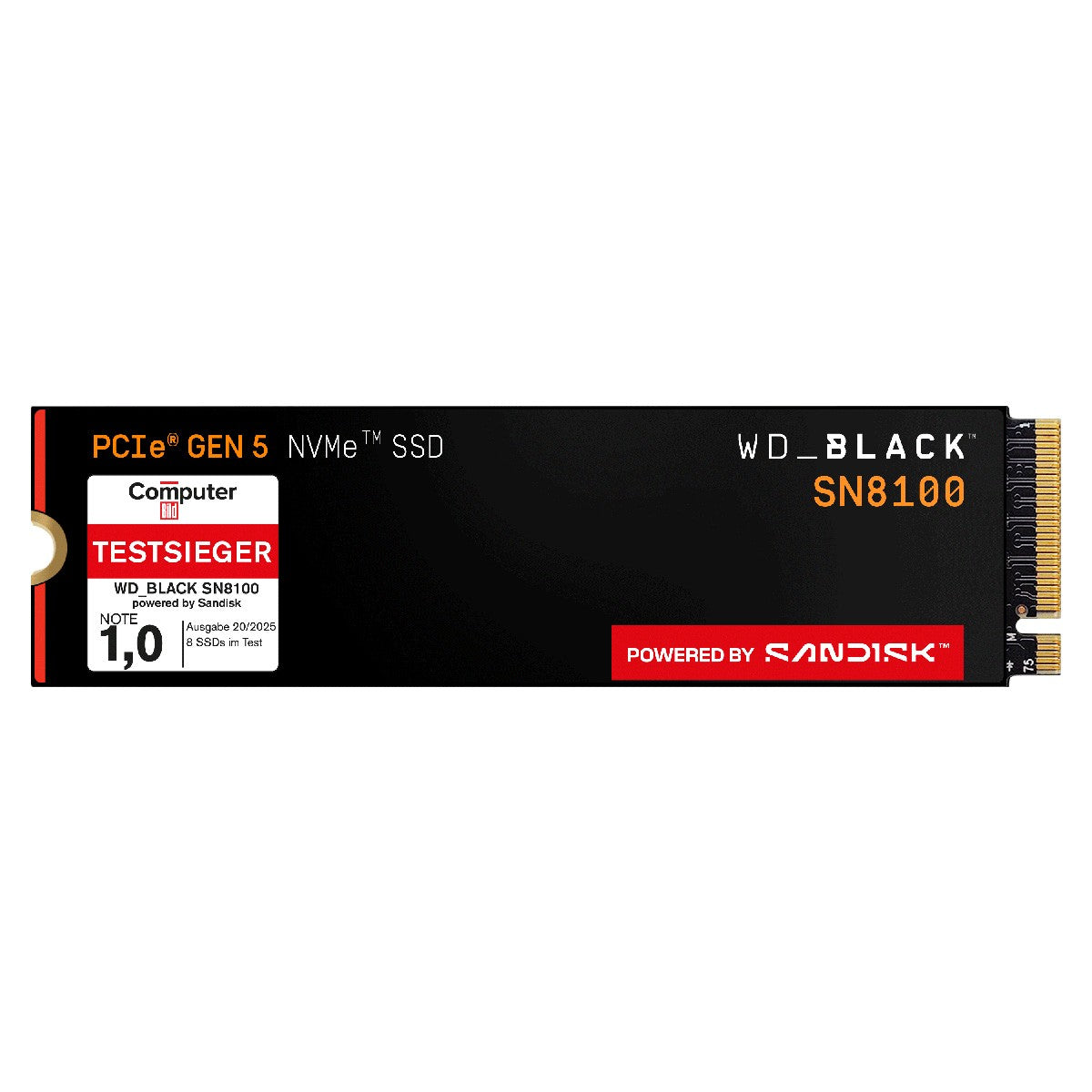 SSD WD Black 1TB SN8100 NVME M.2 PCI Express WDS100T1X0M PCIe 5.0 x4