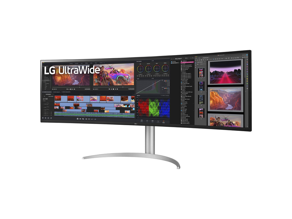 TFT LG UltraWide 49WQ95C-W 124.46 cm (49) LED,2xHDMI,DisplayPort,USB-C,SP, Curved