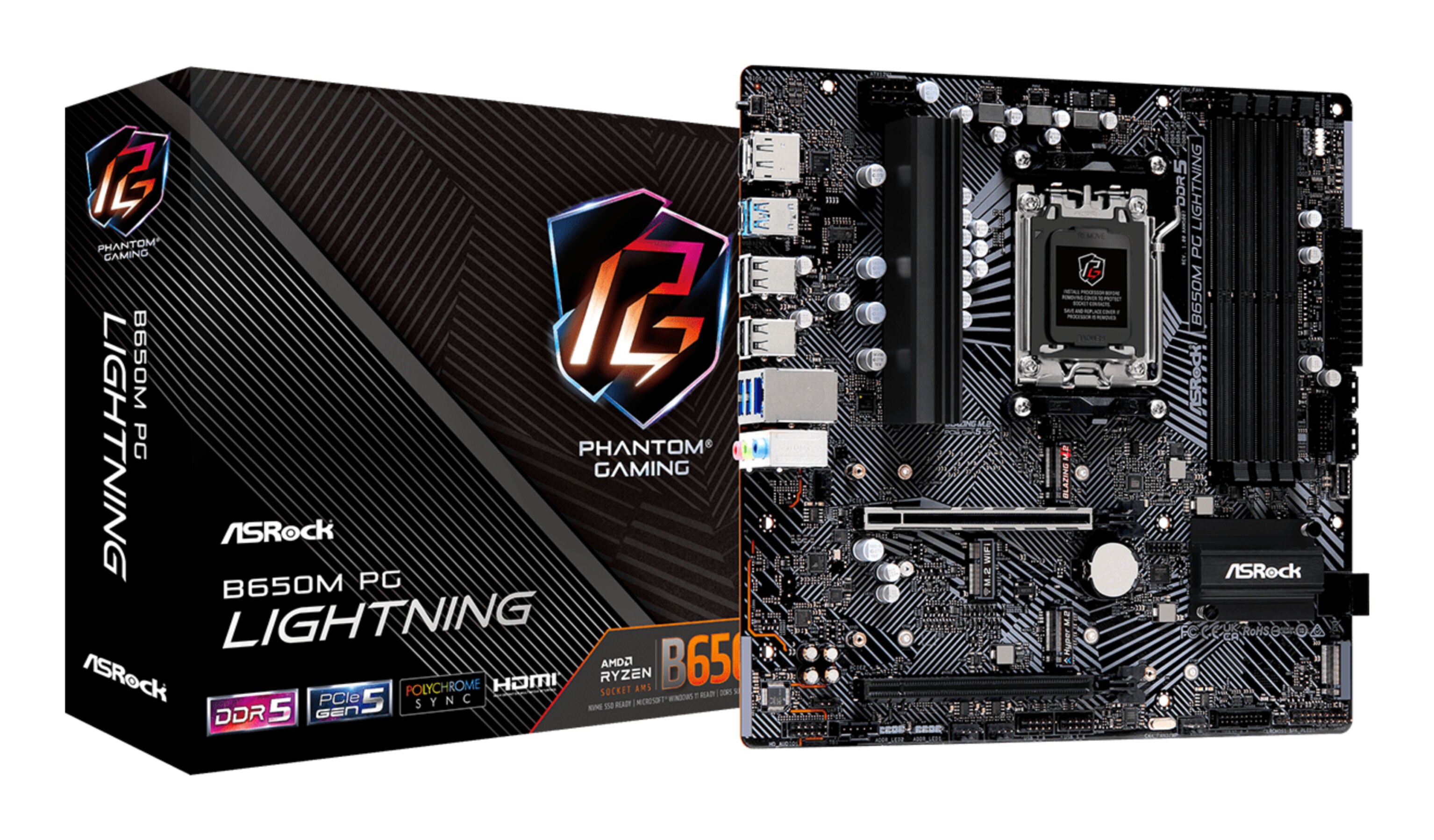 ASROCK B650M Phantom Gaming Lightning  (AM5) (D)