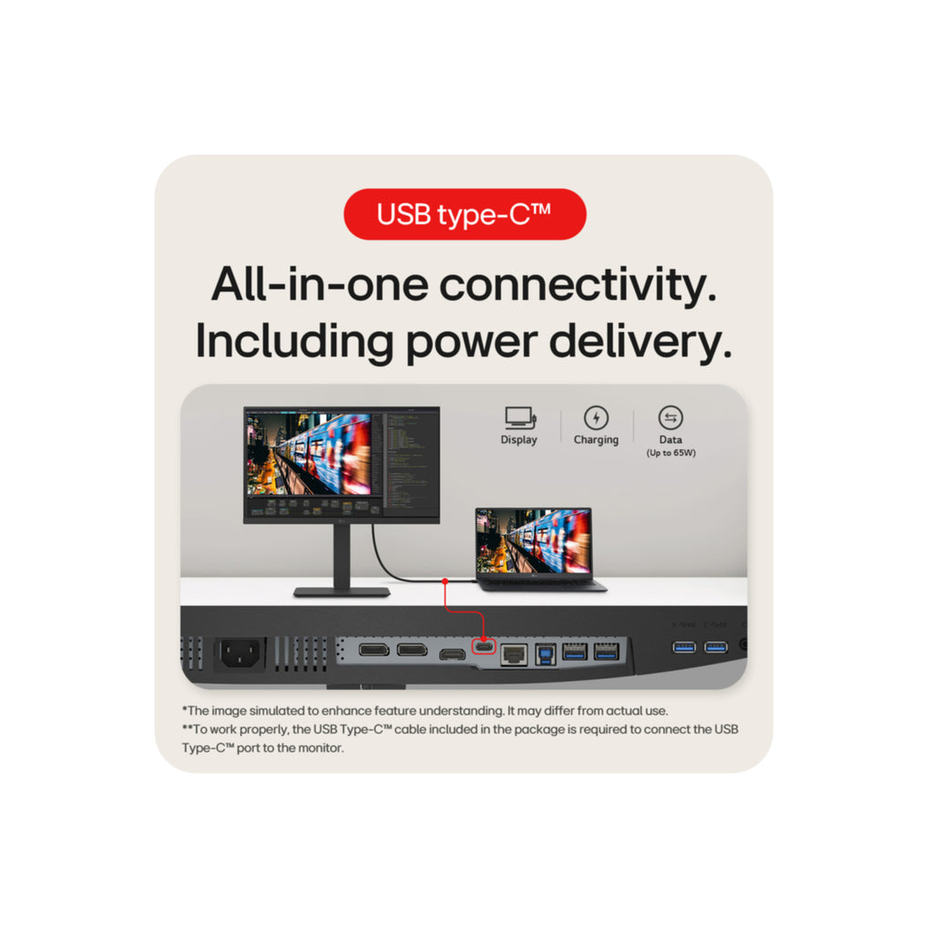 TFT LG 24BA750-B 61cm (24)HDMI,DisplayPort, USB-C,SP