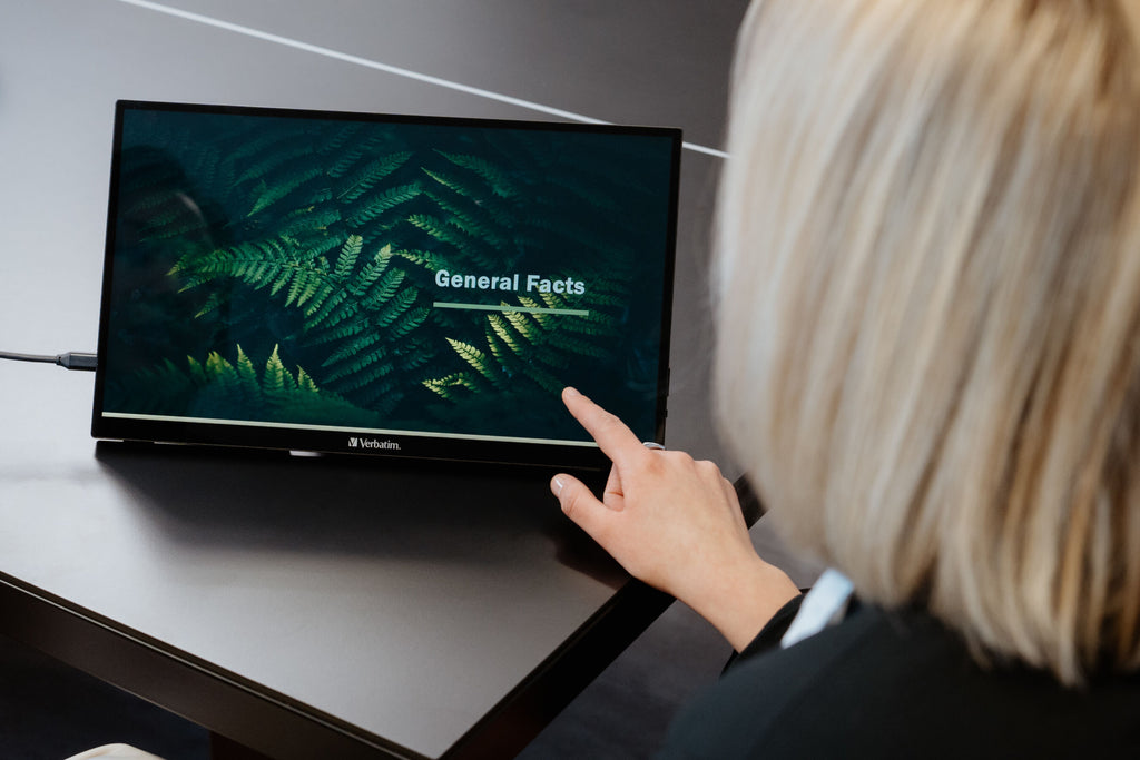 TFT Verbatim PMT-15, Portable Touchscreen Monitor 39,60cm (15,6),HDMI,2xUSB-C,SP 49592